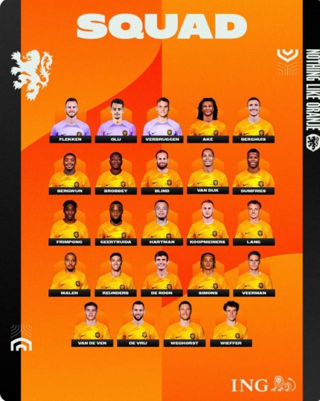 开云网站-荷兰队新一期大名单：范戴克邓弗里斯领衔防线